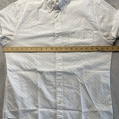 J Crew Shirt Mens Medium White Polka Dot Slim Fit Secret Wash Stretch