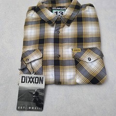 Dixxon The Highway Men’s Black Yellow White Plaid Button-Down Shirt XLT 709