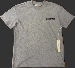 Essentials Fear of God Dark Oat Logo Crew Neck Short Sleeve Tee Size M