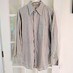 Gant Shirtmakers Vtg Whalley End-n-End Shirt Rush Wilson Ltd Mens L 16.5 34 Blue