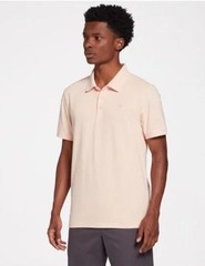 VRST Men’s Pique Polo in Light Pink – Size Medium
