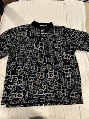 Sean John Vintage 90s All Over Print Polo Shirt Black / Multicolor Men’s XXXL