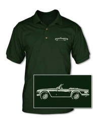 Triumph TR6 Convertible Adult Pique Polo Shirt – Side View