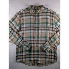 Standard Cloth Flannel Shirt Plaid Button Up Long Sleeve Casual Mens S