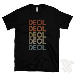 DEOL REPEATED RETRO STYLE T-SHIRT mens & womens novelty cool name gift