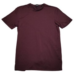 Theory Shirt Mens Small Red Silk Cotton Clean Tee Short Sleeve Slim Fit Crewneck