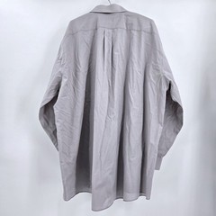 Stafford Gray Easy Care Broadcloth Long Sleeve Dress Shirt Big 20 36-37 Y2K Vibe