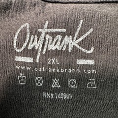 Outrank Brand Mens 2XL Black Graphic T-Shirt Get To The Top Streetwear Tee