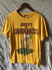 Crypt Of Darkness Skull Print T-Shirt “Where No Souls Shall Return” Mens Large
