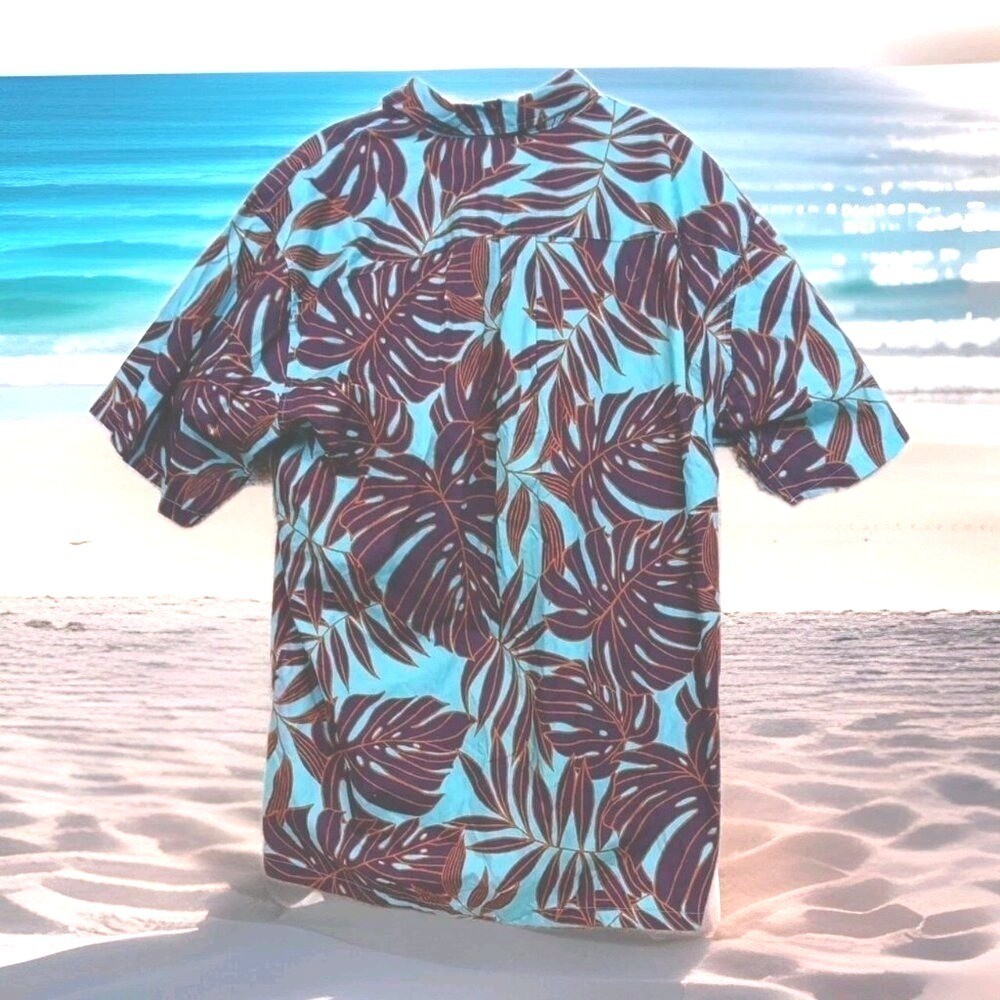 Cookie Street NEW Leaf Print Hawaiian Shirt – Men’s XL – NWT Aloha Style
