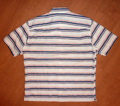 Orvis Retro Cotton Viscose S/S Shirt Men’s Sz L Large Classic White Blue Striped