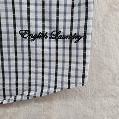 English Laundry Men’s Size 16-35 Check Cotton Flip Cuffs Long Sleeve Dress Shirt