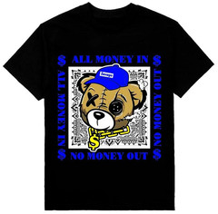 The Bear Hip Hop Mens Heavyweight T-Shirt All Money In No Money Out Shaka Wear