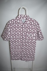 Vivienne Westwood MAN Geometric Print Short Sleeve Shirt Orb Pocket Mens Size 52