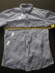 Native Code New W/Out Tags Medium Stripe/Polka Dot White/Blue Long Sleeve Shirt