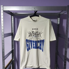 ✨ GIVENCHY Graphic Logo Varsity Star T-Shirt Cream – Size XL