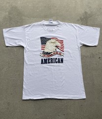 Proud to be an American Men’s Patriotic T Shirt Stars Stripes Eagle 4th July XL