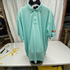 Columbia PFG Polo Shirt Mens XL Aqua Omni Shade Costa Del Mar Fishing Golf