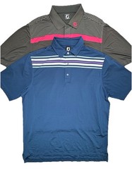 2 FootJoy Polo Golf Shirts Yas Links Abu Dhabi UAE Emirates Logo Mens XL LOT EUC