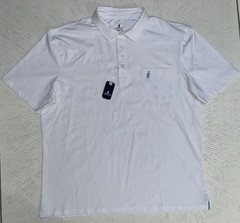 Johnnie O Hangin Out Polo Men’s XL White Short Sleeve Golf Walking Casual New