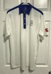 AL HAMRA Golf Club Platinum UAE Men White Short Sleeve Golf Polo Shirt L NEW