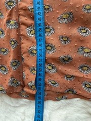 ESSENTIEL ANTWERP Blouse Daisy Print Beaded Sequin Embellished Ruffle Top