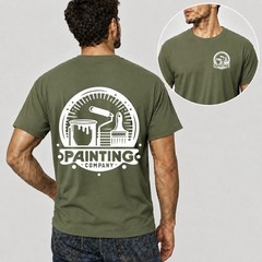 Mens Personalised Work T Shirt Custom Trade Company Logo Plumber Mechanic Top UK