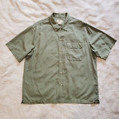 Woolrich Shirt Men’s Size XL Button Down 100% Polyester Chest Pocket Green Check