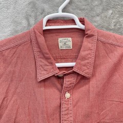 J.CREW Shirt Men’s XL chin strap chambray Denim Workwear Casual red Utility