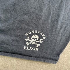 Gildan Elixir T Shirt Men L Black Boneyard Skull Graphic Brew Tee 420 Drink