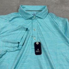 Johnnie-O Polo Shirt Mens Small Featherweight Green Short Sleeve Huronn Stretch