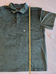 Pacsun Green Velour Patterned Polo size S Mens Shirt NWT