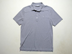Travis Mathew Shirt Mens Medium Gray Polo Short Sleeve Pima Cotton Blend Golf