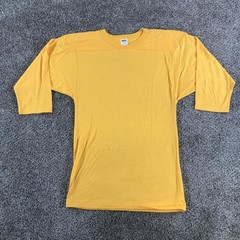 Vintage Bike Athletic Football Jersey Mens Medium 38-40 Yellow Gold Cotton