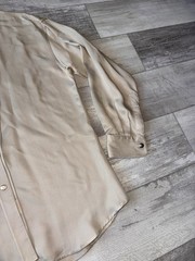 Vintage 90s Stubbs Collection Large Beige Western Shirt Buffalo Nickel Buttons