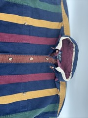 Basic Options Y2K 90’s Vintage Button-Up Shirt Control Striped Large L VTG