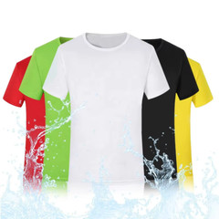 Black Gym T Shirt Size S EU 100% Polyester Breathable Quick Dry