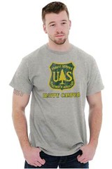 United States US Forest Service Happy Camper Womens or Mens Crewneck T Shirt Tee