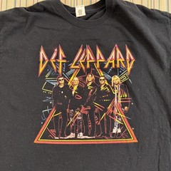 Def Leppard Shirt Mens XL Black Gildan 2018 Concert Tour Rock Band Music Tee