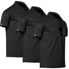 Mens Golf Polo Shirts Short Sleeve Moisture Wicking Dry Fit Tactical T-Shirt
