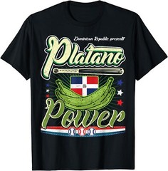 New Limited Dominican Republic Platano Power Baseball Flag T-Shirt
