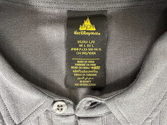 Walt Disney World 50th Anniversary Polo Mens Large Gray TEXTURED Vertical Stripe