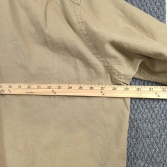 Vintage Polo Ralph Lauren Linen Blend Safari Utility Shirt Mens 2XL Tall Beige
