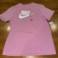 Nike Men’s Logo Swoosh T-shirt Large Pink DX1985 612 100% Cotton NEW With Tags