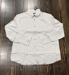 Express Button Down Shirt Men’s XL Gray Geometric Cotton Nylon NEW