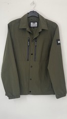 Weekend Offender Mens L (40-42) Nicky Eyes Overshirt Shacket Jacket Forest Green