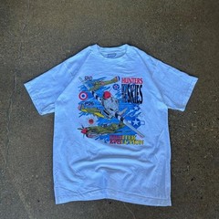 Vintage All Sport Hunters Of The Skies Fighter Plane Evolution T Shirt Adult L