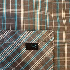 Arcteryx Mens Peakline Plaid Shirt Sleeve Button Up Shirt Size L Outdoor Hiking