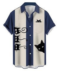 Bowling Rockabilly Hawaiian Shirt Button Up