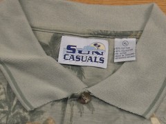 VINTAGE NWT SUN CASUALS TIKI HAWAIIAN GRAY GOLF POLO SHIRT SIZE XL